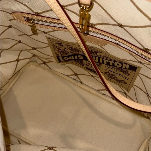 ❤️NWT LOUIS VUITTON NEVERFUL MM DAMIER AZUR SUMMER TRUNK N41065 - Picture 13 of 17